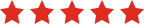 five Red Starts for reviews